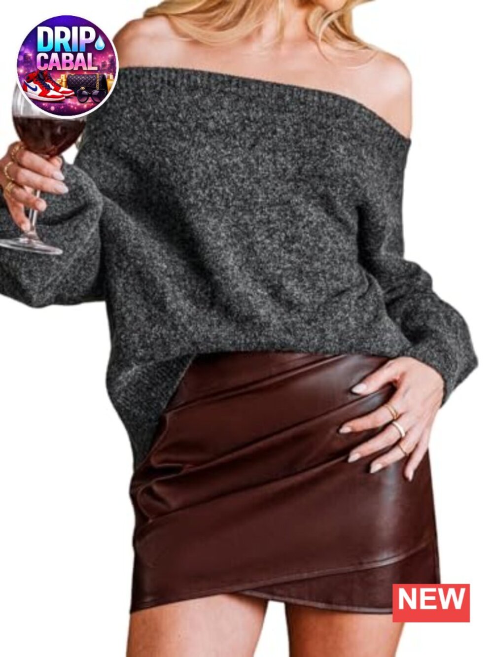 Faux Leather High Waist Bodycon Skort Asymmetrical Hem Mini Skirt Clubwear